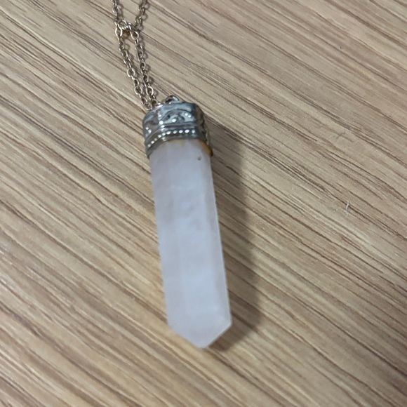 Jewelry - Silver and rose quartz Pendant Necklace